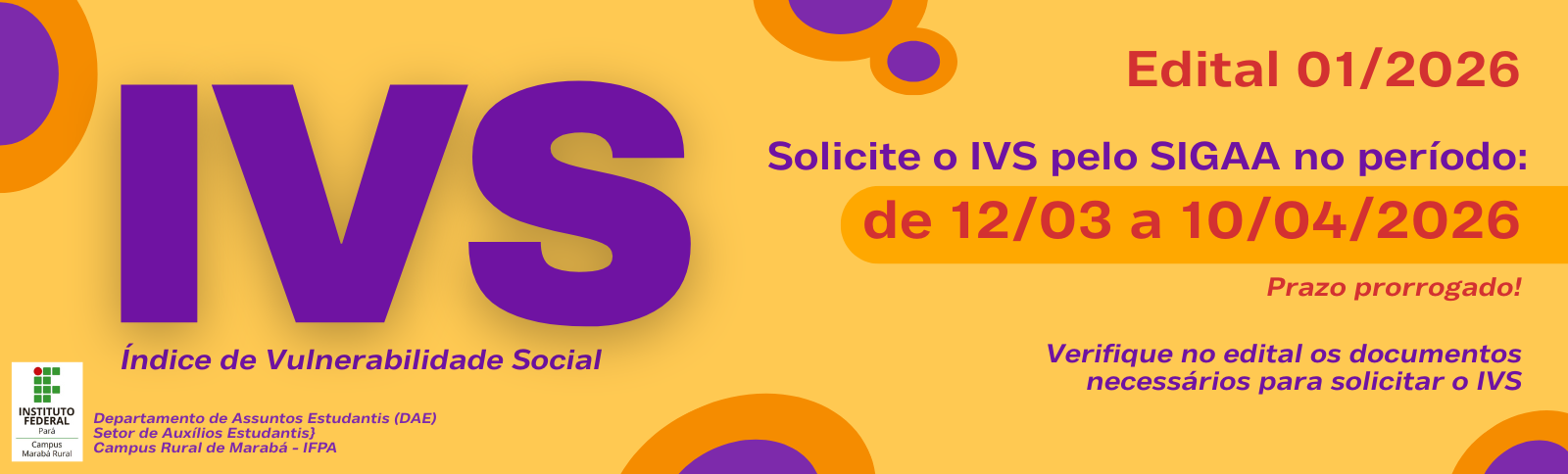 Edital 01/2026 - Solicitação do Índice de Vulnerabilidade Social (IVS)